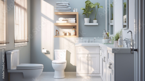 a bathroom with a white sink and a white toilet 
