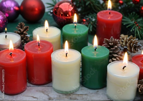 A Christmas Candle Making Workshop  With A Variety Of Scents And Colors.