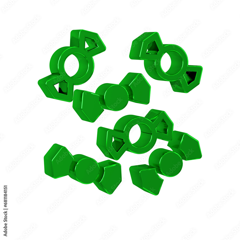 Green Candy icon isolated on transparent background. Merry Christmas and Happy New Year. Green Candy icon isolated on transparent background. Merry Christmas and Happy New Year.