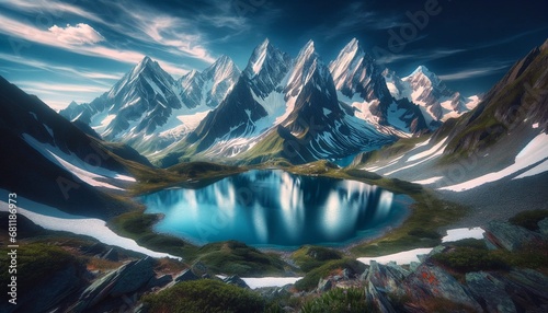 Espejo Natural en Montañas Prístinas photo
