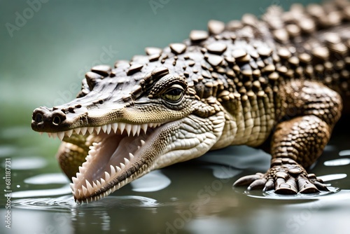 crocodile in the water © Naila
