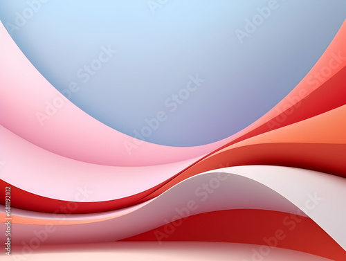 A Mesmerizing 3D Abstract Multicolor Visualization, colorful 3D abstract background design, Minimalistic pattern of simple shapes. Bright creative symmetric texture, ai generated photo