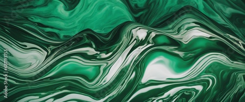 chrome and green marbled wallpaper.