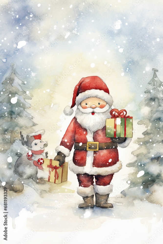 Christmas and New Yearr Themed Greeting Card Christmas and New Yearr Themed Greeting Card
