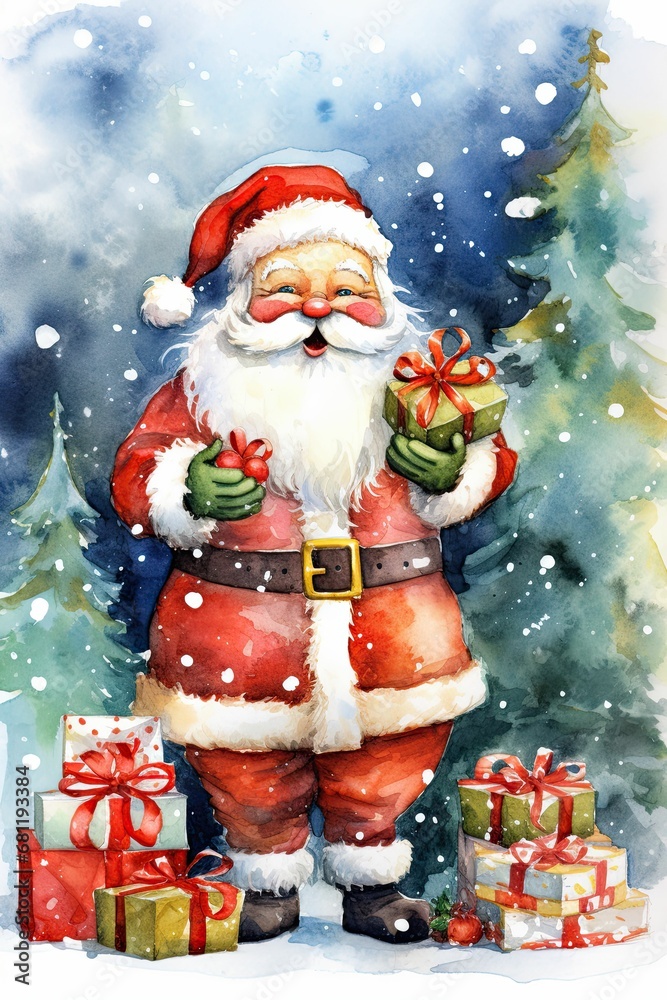 Christmas and New Yearr Themed Greeting Card