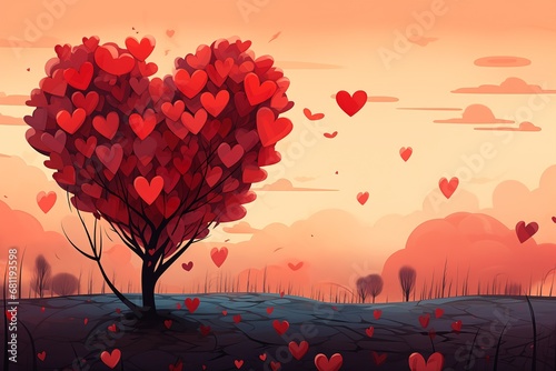 tree hearts middle field header cartoon give higher love connecting life effective altruism hate cupid banner photo