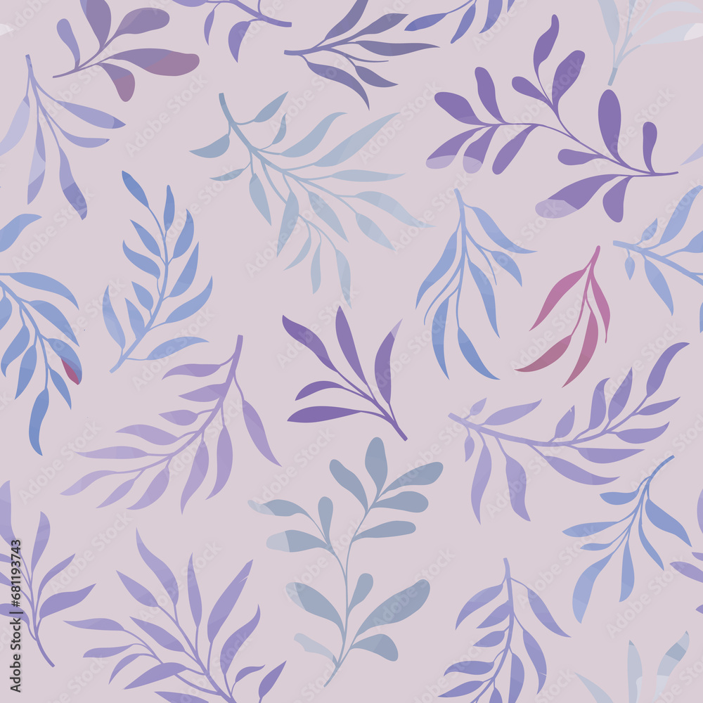Floral seamless pattern. Branch with leaves gentle autumnal texture. Flourish nature summer garden textured leaves background Floral seamless pattern. Branch with leaves gentle autumnal texture. Flourish nature summer garden textured leaves background