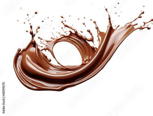 Chocolate Splash Effects png on Transparent and White Backgrounds 