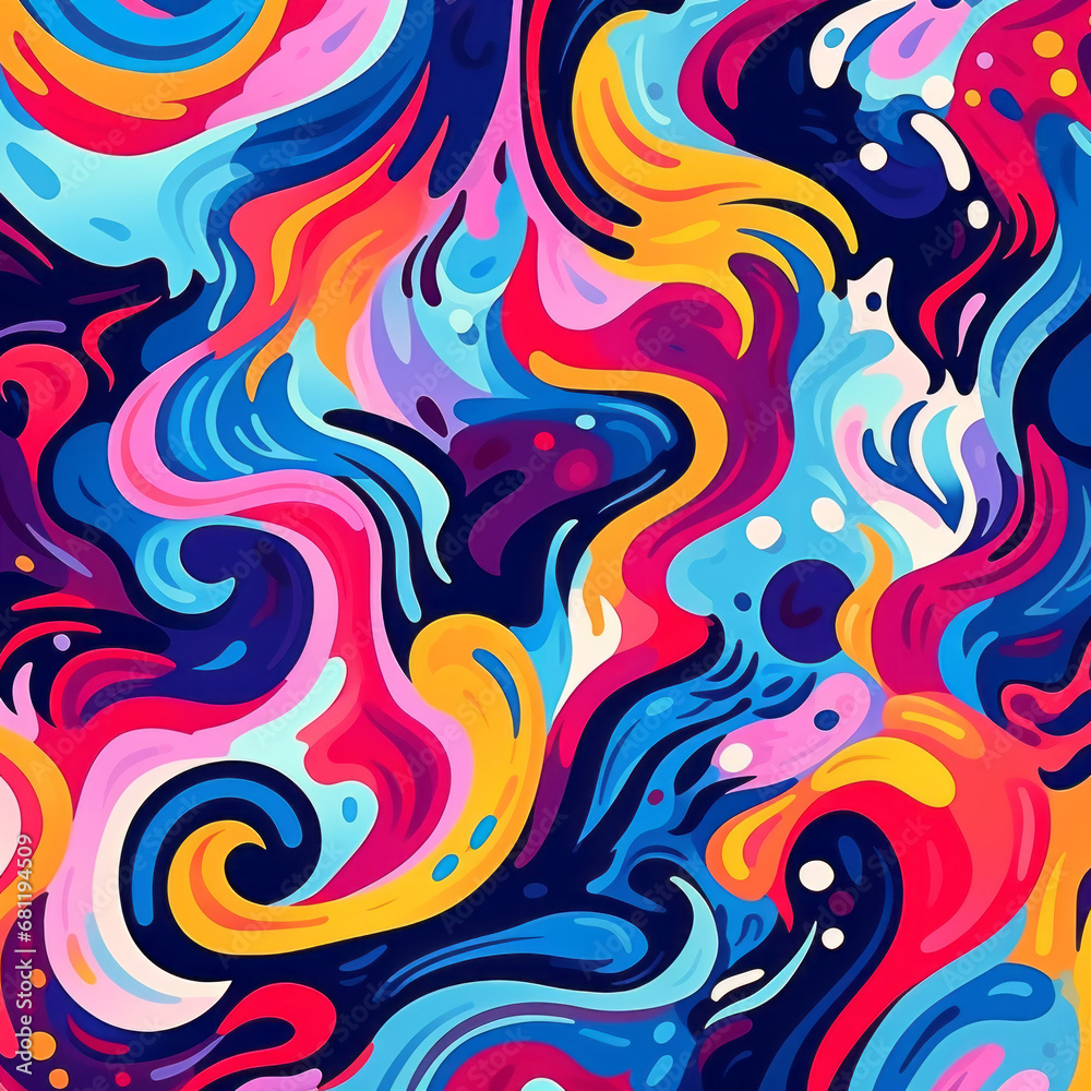 Colorful modern hand drawn trendy abstract pattern Colorful modern hand drawn trendy abstract pattern
