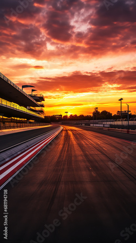  a GT race track mingled with a picturesque sunset © Nate