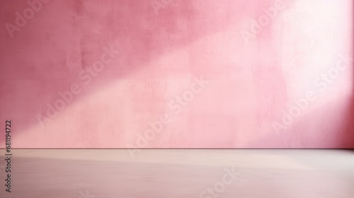 Pink room with natural light, ideal for product rendering or advertising scenes.