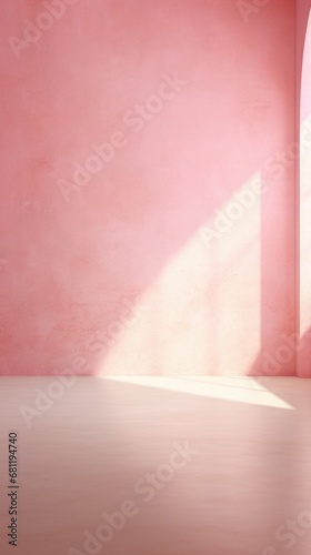 Wallpaper Mural Pink room with natural light, ideal for product rendering or advertising scenes. Torontodigital.ca