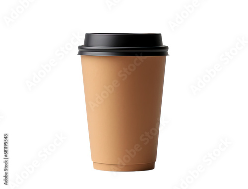 Blank designed Coffee Cup on white or Transparent Background, PNG format