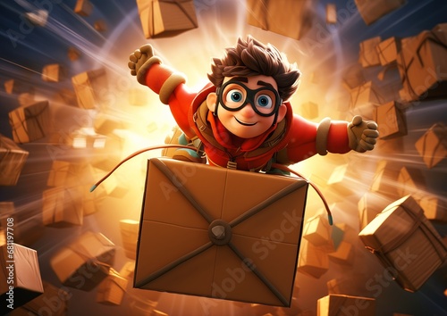 man flying air box cute design charge explosives poster hiding large treasure chest glasses intense bounced light scout boy production falling hearts open door vital protagonist photo