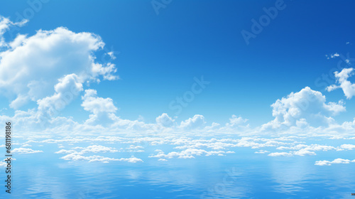 Beautiful white clouds in a blue sky  background