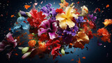 Colorful flower explosion background