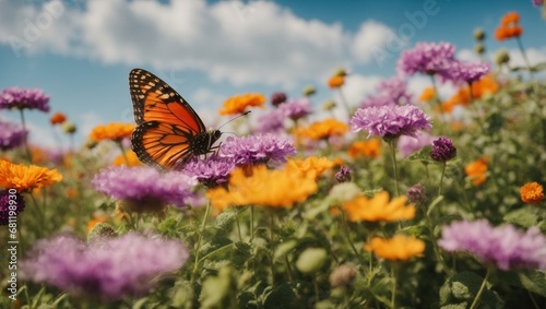 Schmetterling im Blumenfeld 