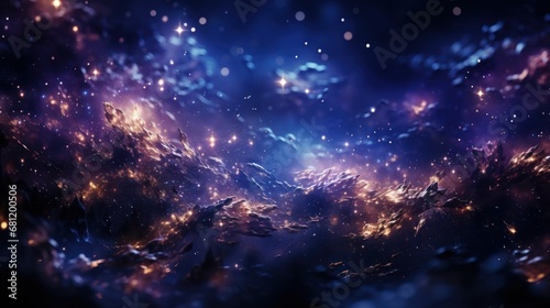 Luminous gradient galaxy background with a radiant and glowing effect. AI generate