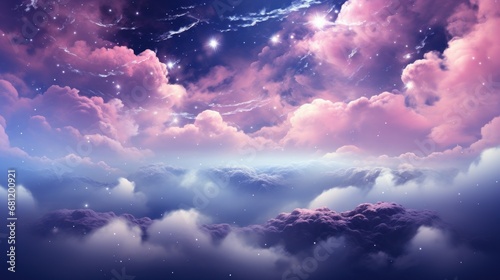 Serene gradient galaxy background with a peaceful and calm atmosphere. AI generate