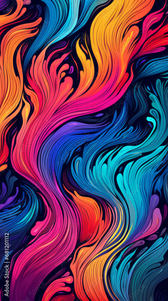 Colorful modern hand drawn trendy abstract pattern Colorful modern hand drawn trendy abstract pattern