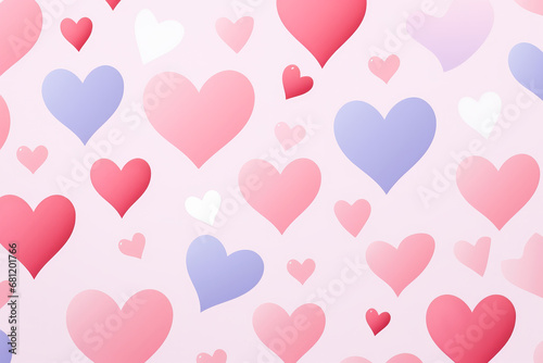 Abstract pattern background with cute hearts.