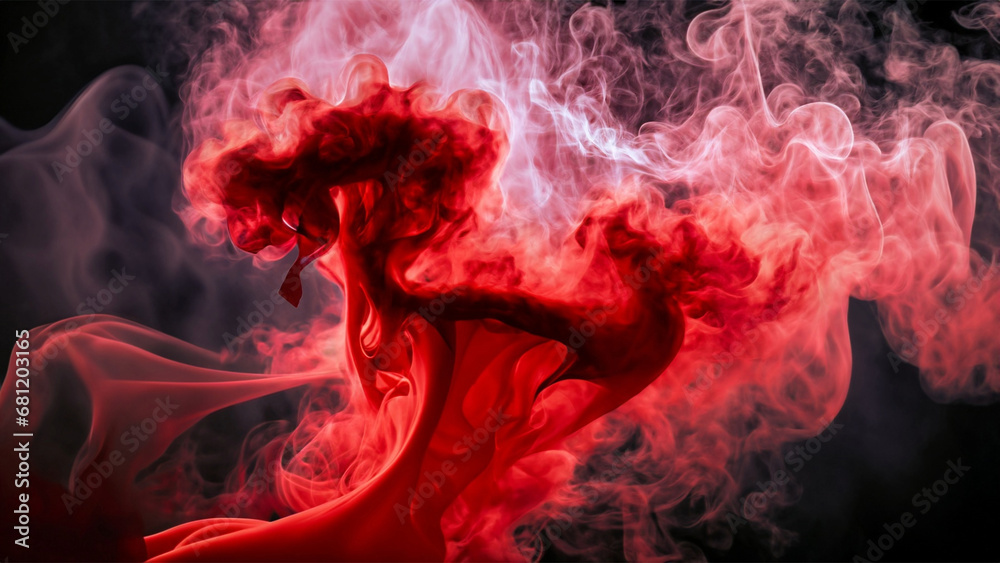 Red Smoke background - Generative AI Red Smoke background - Generative AI