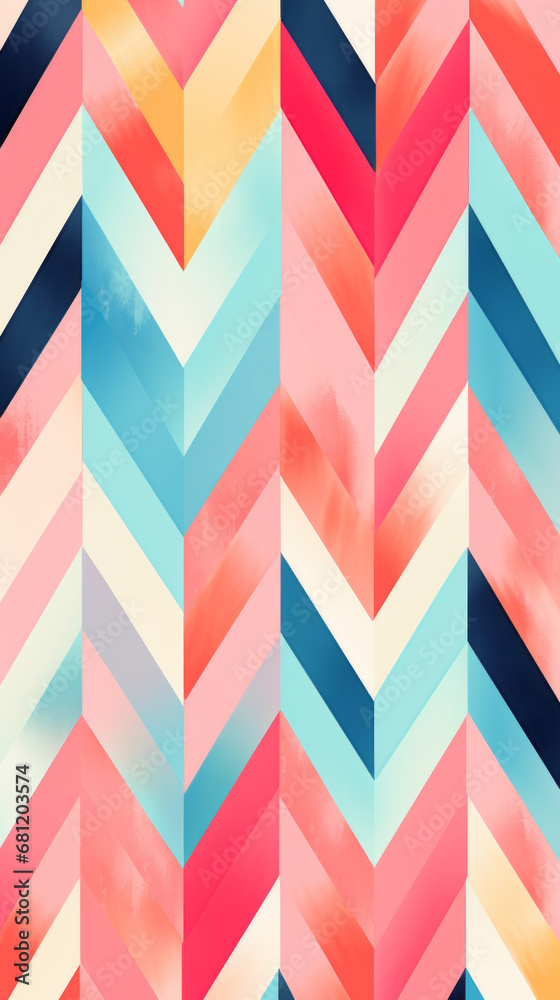 chevron Colorful modern hand drawn trendy abstract pattern