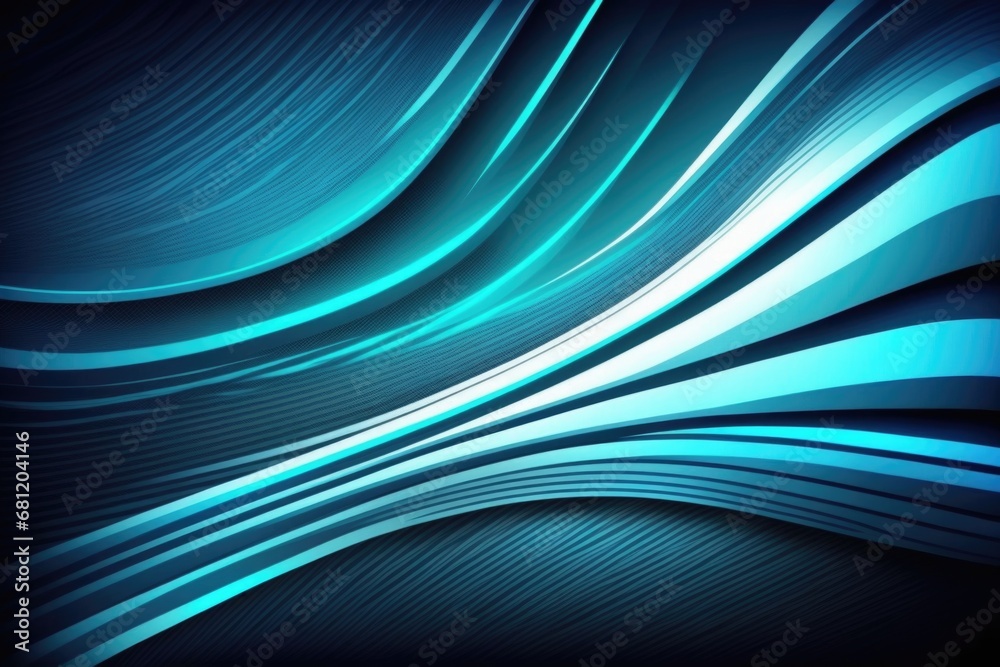 Abstract blue background with wavy lines