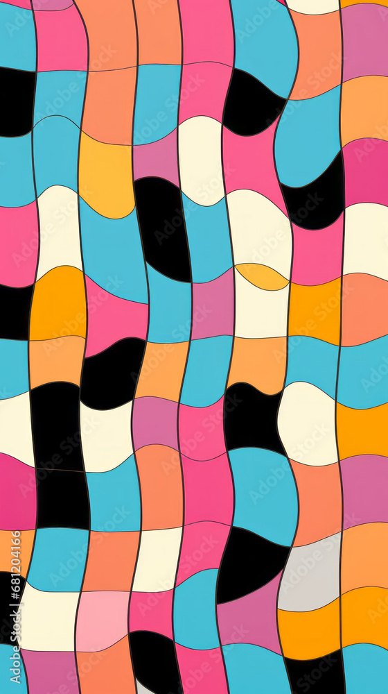 Checkerboard Colorful modern hand drawn trendy abstract pattern Checkerboard Colorful modern hand drawn trendy abstract pattern