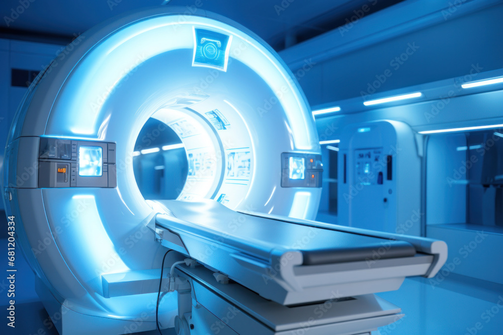 Advanced mri or ct scan medical diagnosis machine at hospital lab. Advanced mri or ct scan medical diagnosis machine at hospital lab.