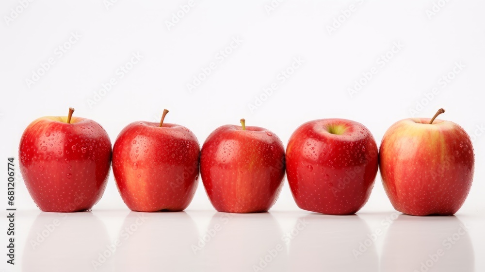 red apples on a white background isolated. red apples on a white background isolated.