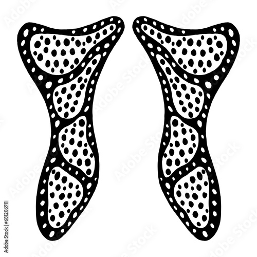 Wallpaper Mural abstract shaped wings with black polka dot silhouette Torontodigital.ca