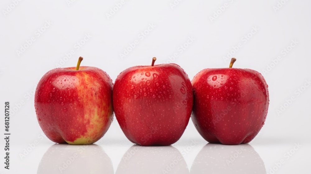 red apples on a white background isolated. red apples on a white background isolated.