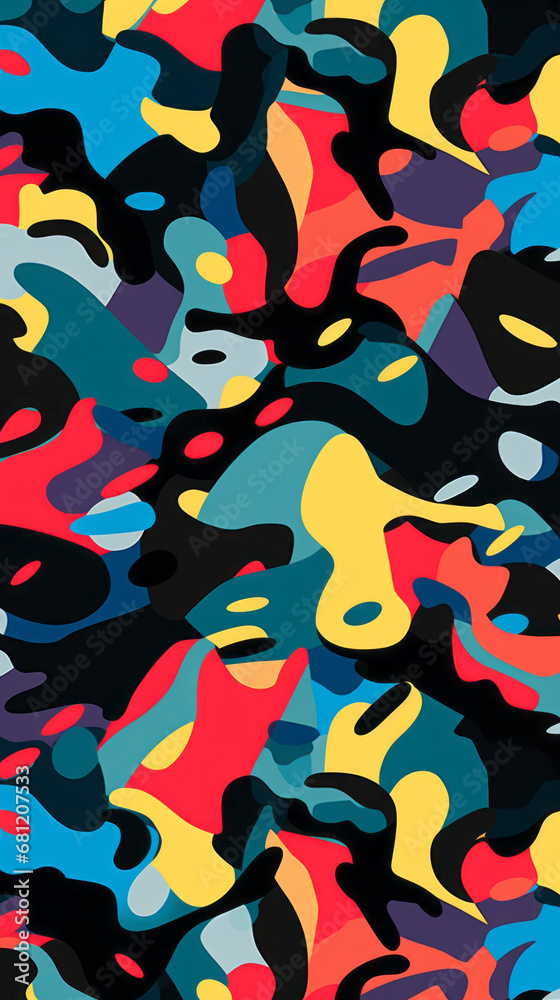 army Colorful modern hand drawn trendy abstract pattern army Colorful modern hand drawn trendy abstract pattern