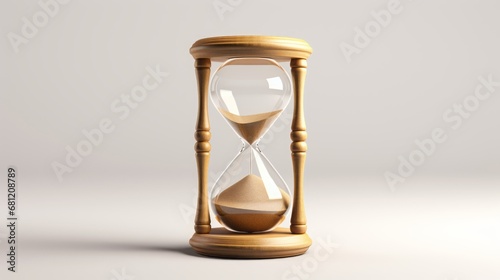 hourglass on a light background. photo