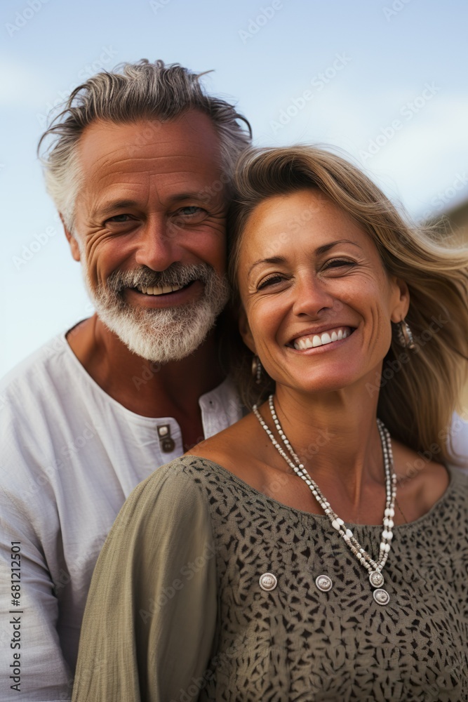 Una pareja madura, actual y moderna. Concepto de estilo de vida. Generado por IA Una pareja madura, actual y moderna. Concepto de estilo de vida. Generado por IA
