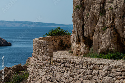 Zavratnica Bay, beautiful rocky cove on croatian coast of Adriatic Sea photo