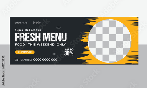 Food menu facebook Cover design.