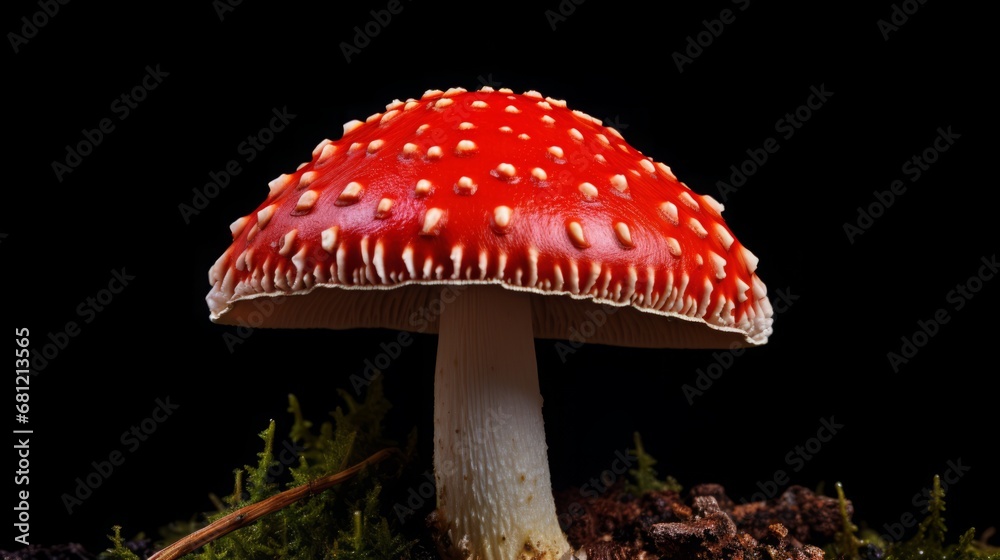 red poisonous fly agaric mushroom. red poisonous fly agaric mushroom.