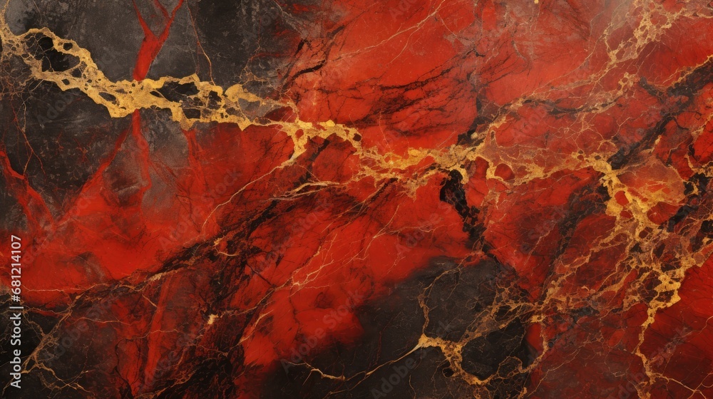 Red and black marble background, stone surface