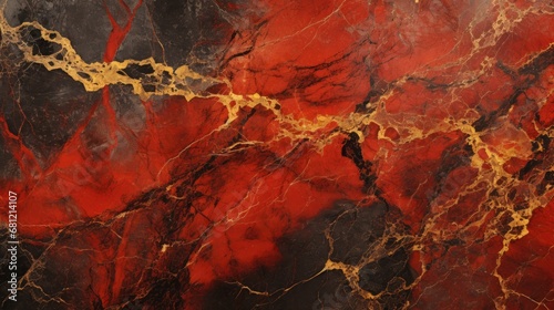Red and black marble background, stone surface