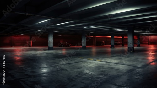 Empty underground parking