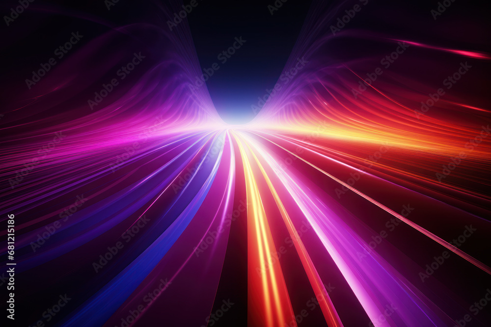 Fototapeta premium Vibrant Highway Lights and Abstract Patterns