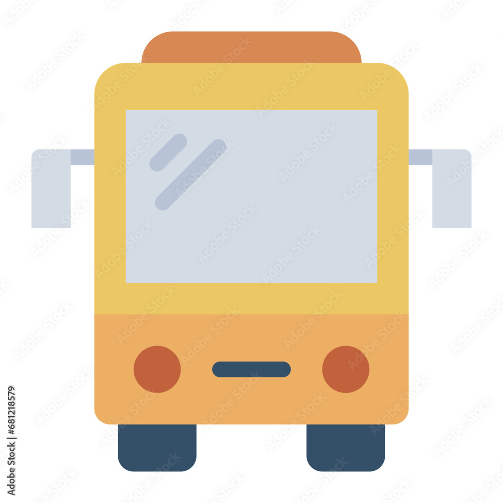 School Bus colorful flat icon School Bus colorful flat icon