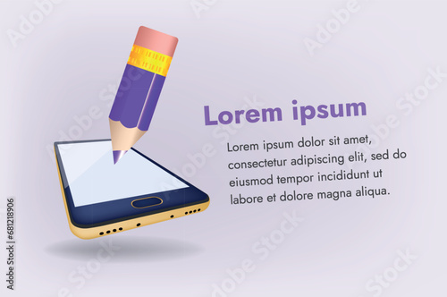 This illustration is designed for promotional materials such as web banners, presentations, promotional brochures or websites highlighting the themes of creativity, graphic design and modern technolog
