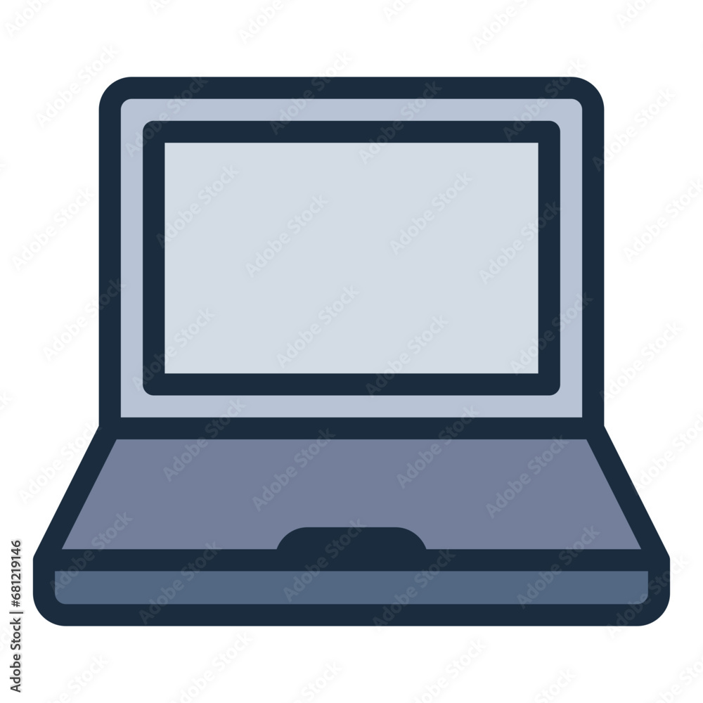 Laptop colorful filled line icon Laptop colorful filled line icon