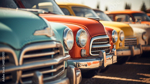 vintage retro car on the street