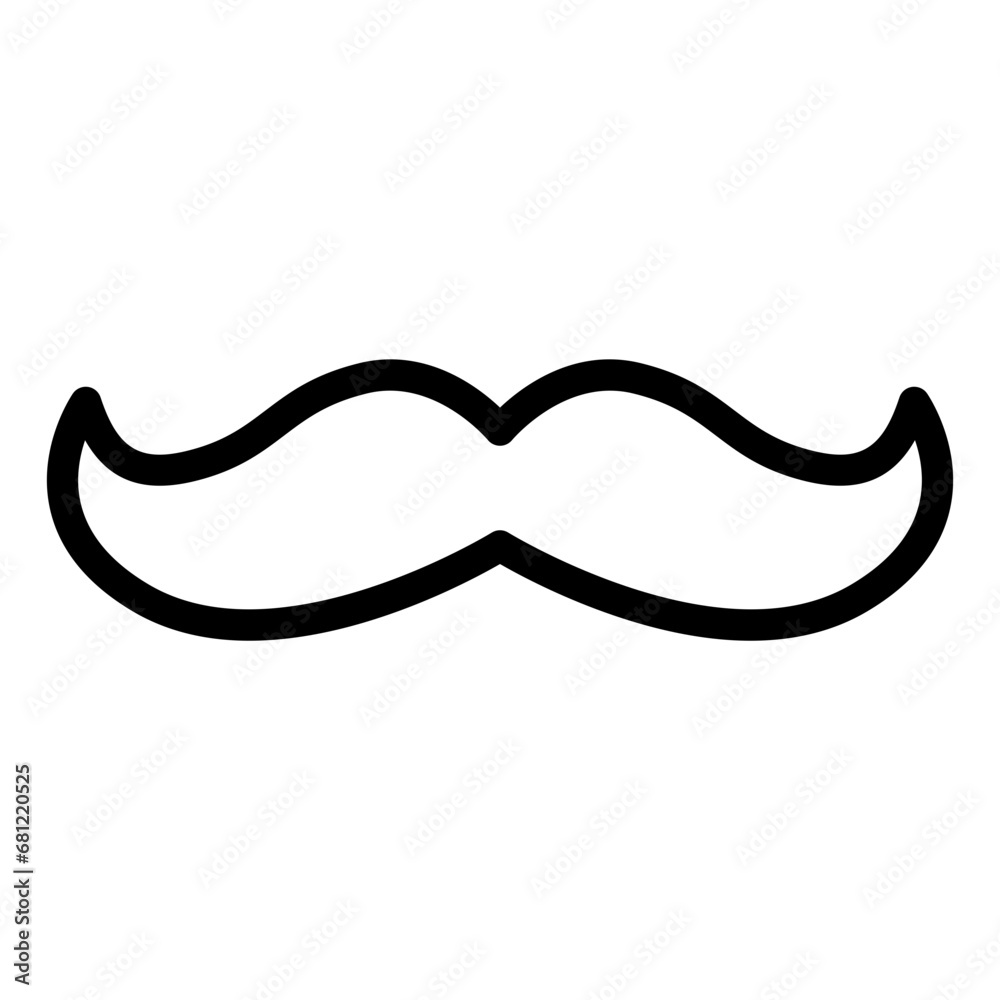Mustache black outline icon Mustache black outline icon