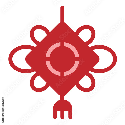 Amulet Dual Tone Icon Design Vector