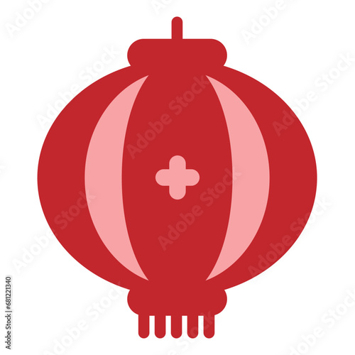 Lantern Dual Tone Icon Design Vector
